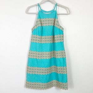 Lilly Pulitzer Aqua and Cream Mini Dress